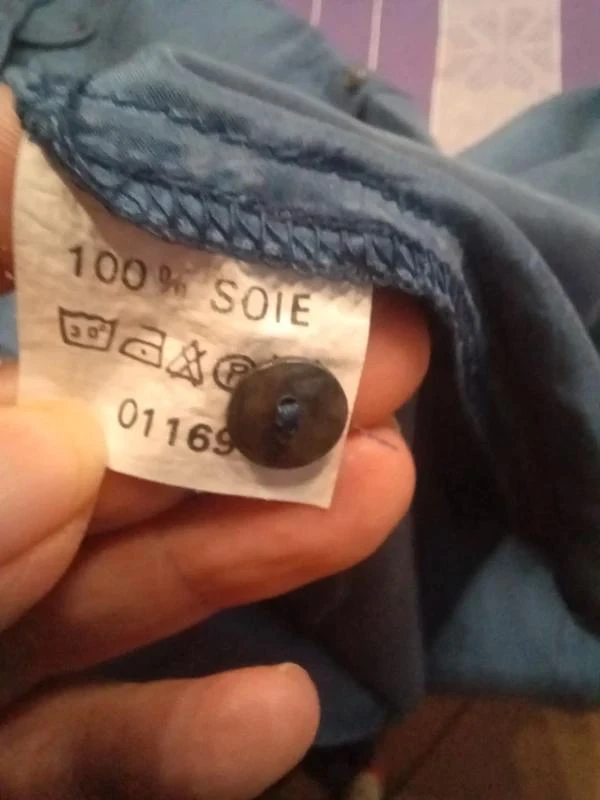 Camisa azul de seda da marca Umberto Rosetti tamanho Xl – photo 9